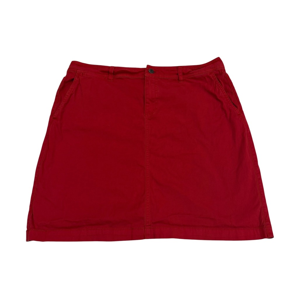 Pendleton Red Skirt Womens Size 16 Straight Mini Knee Length Canvas Chino A Line